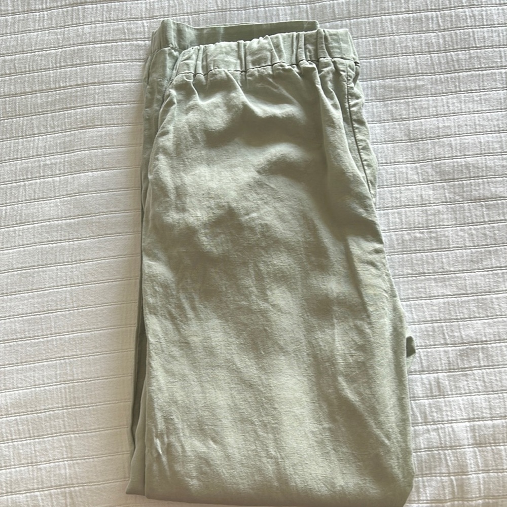 COS Mint Green Linen Trousers - Picture 2 of 13